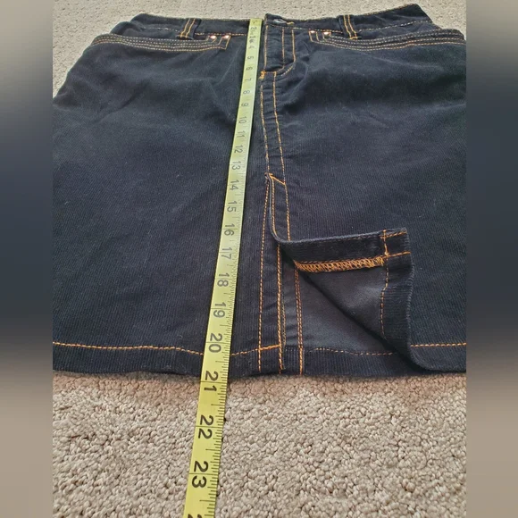 Black Corduroy Mini Skirt - Picture 5 of 6